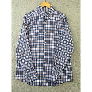 Vineyard Vines Performance Classic Fit Shirt Mens Large Blue Red Plaid Stretch